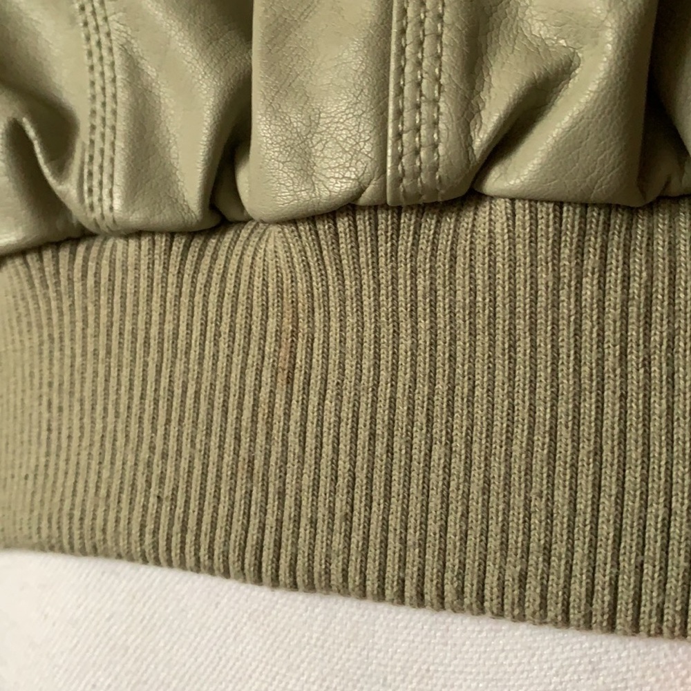 $5 Faux Leather Bomber Jacket - Picture 9 of 14
